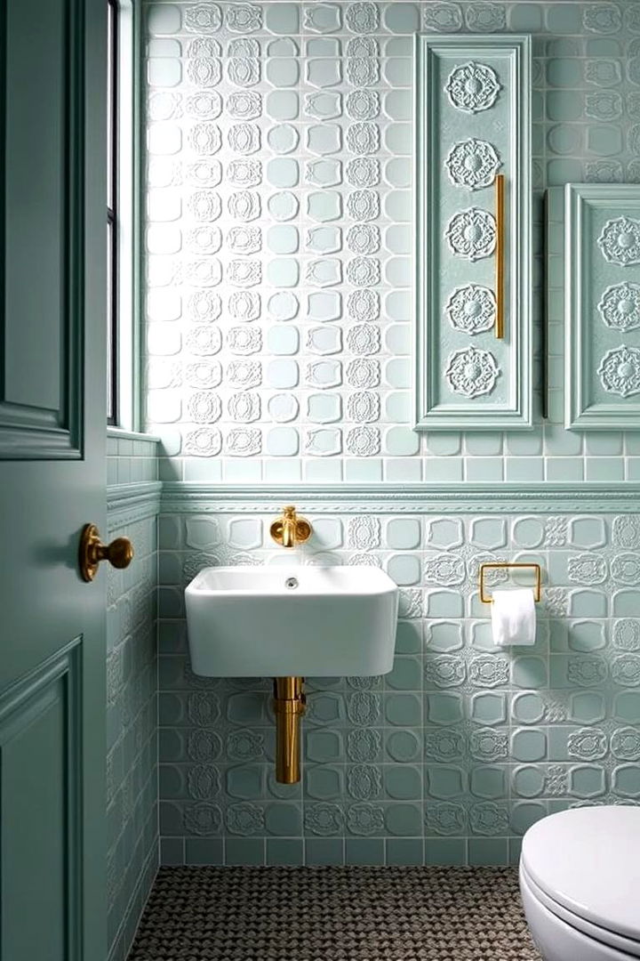 Textured Mint Finishes - 22 Mint Green Bathroom Ideas