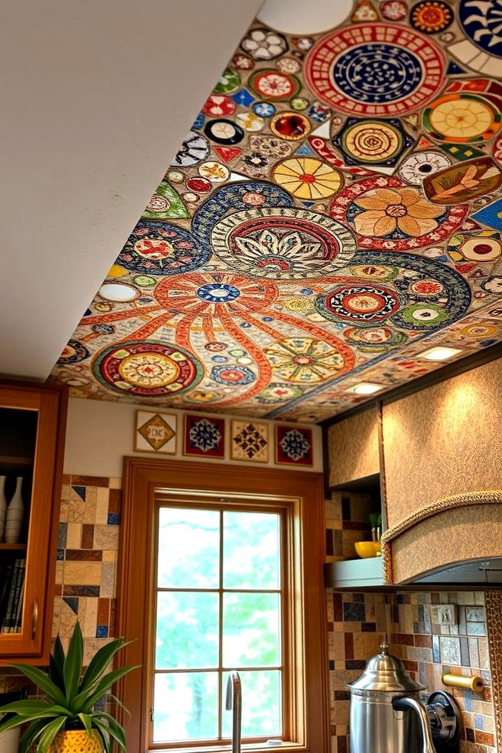 Textured Mosaic Soffits - 22 Kitchen Soffit Ideas