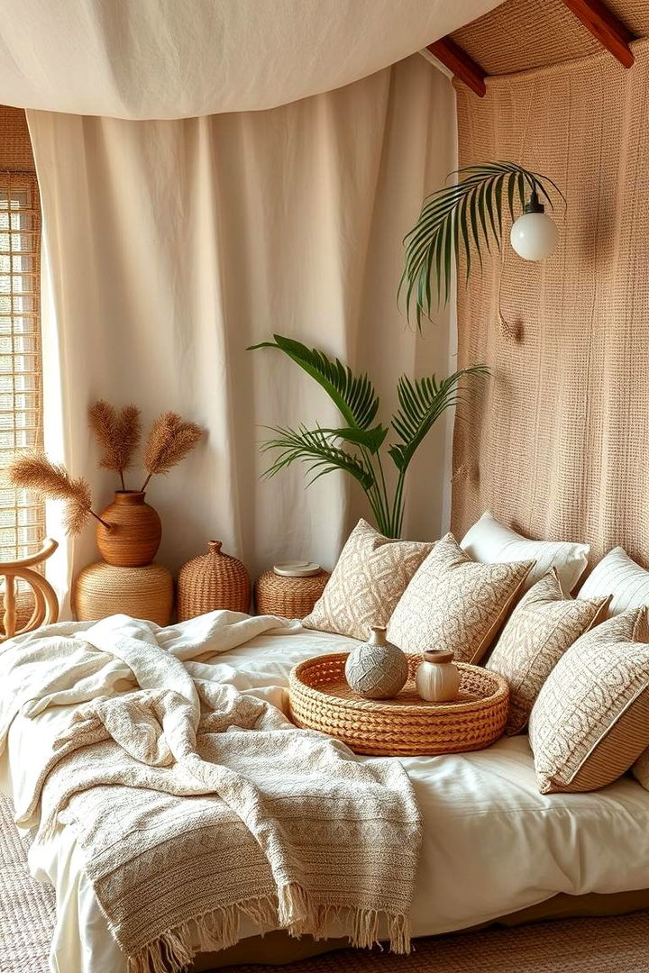 Textured Natural Fabrics - 22 Tropical Living Room Ideas