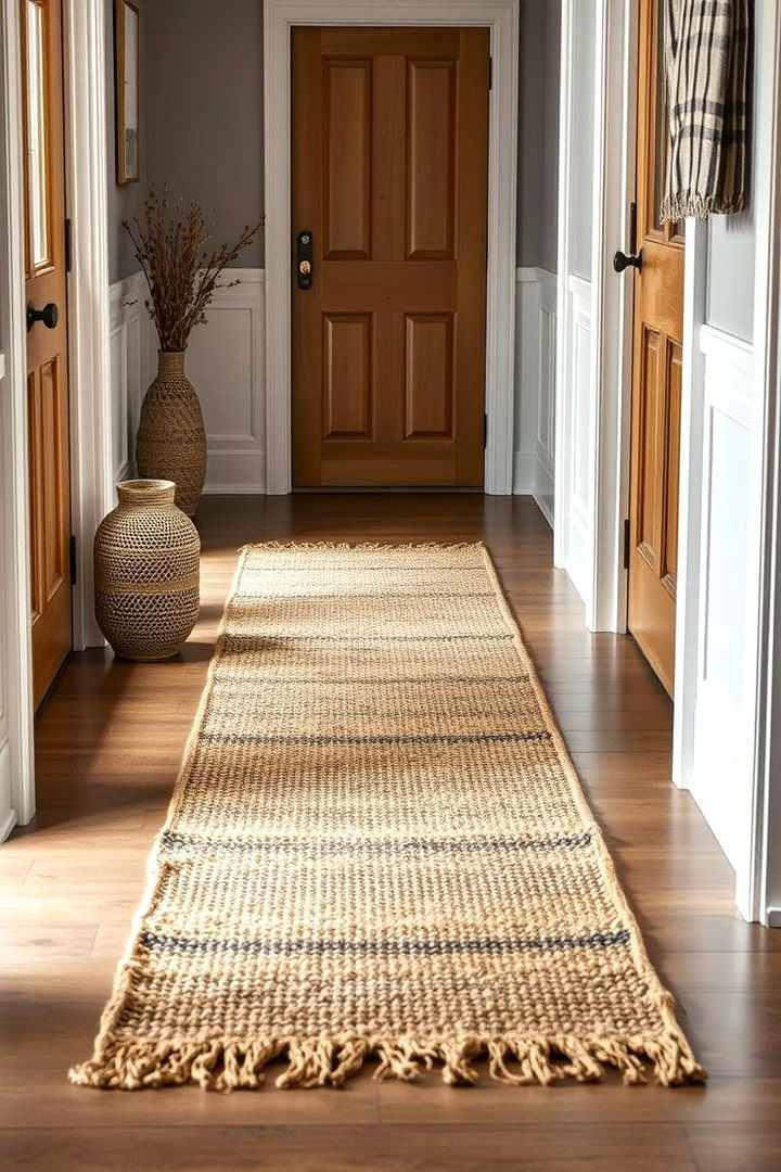 Textured Natural Fiber Runner - 22 Scandinavian Entryway Ideas