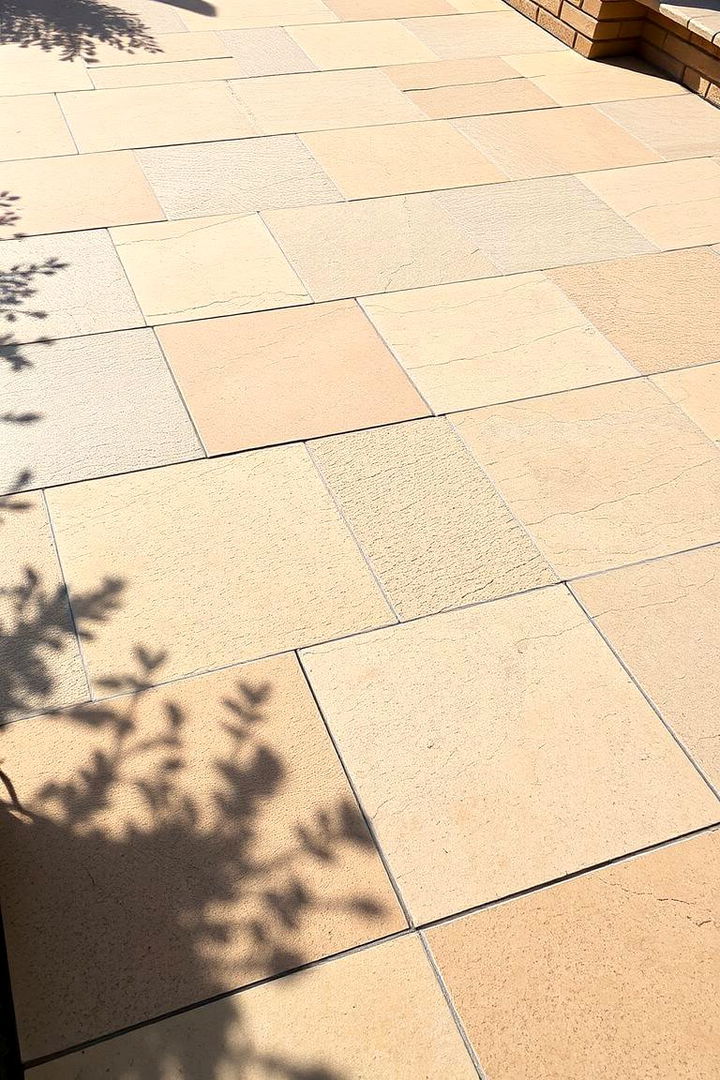 Textured Natural Limestone - 22 patio tile ideas