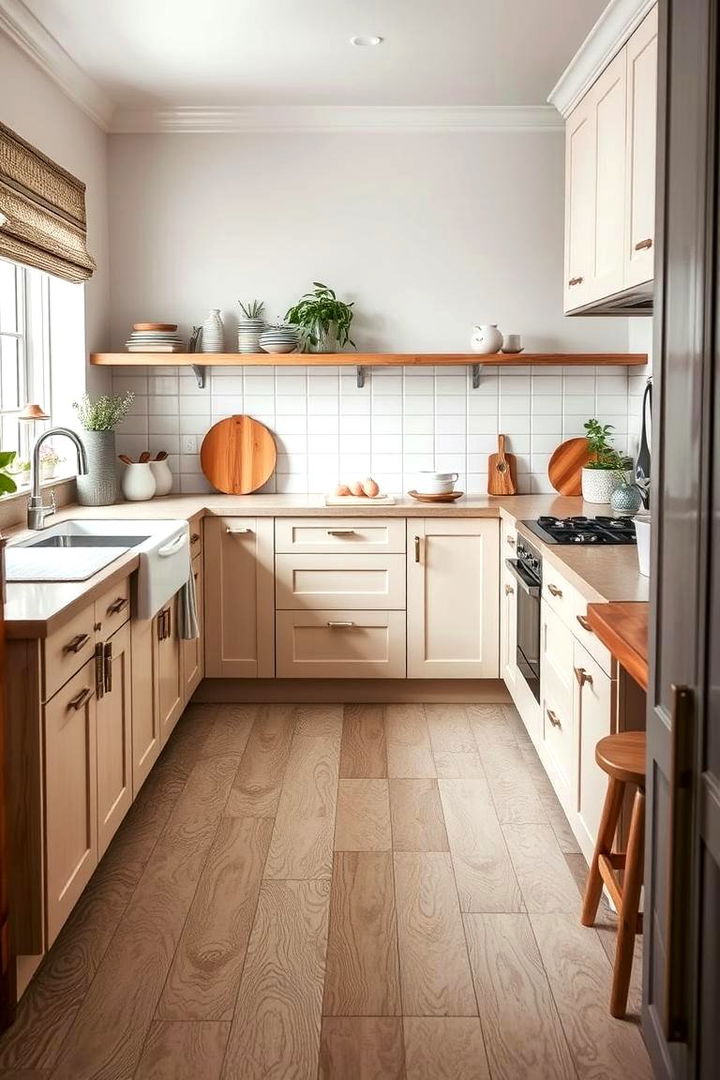 Textured Nordic Touch - 22 Linoleum Kitchen Flooring Ideas