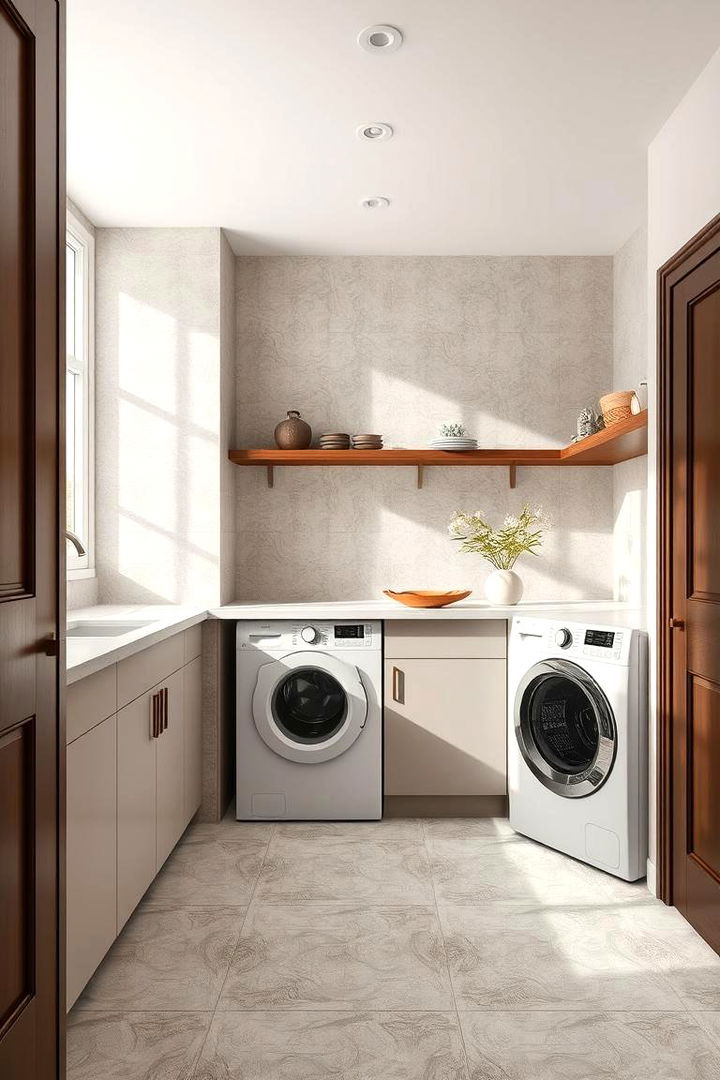 Textured Porcelain Tiles for Depth - 22 Laundry Room Tile Ideas