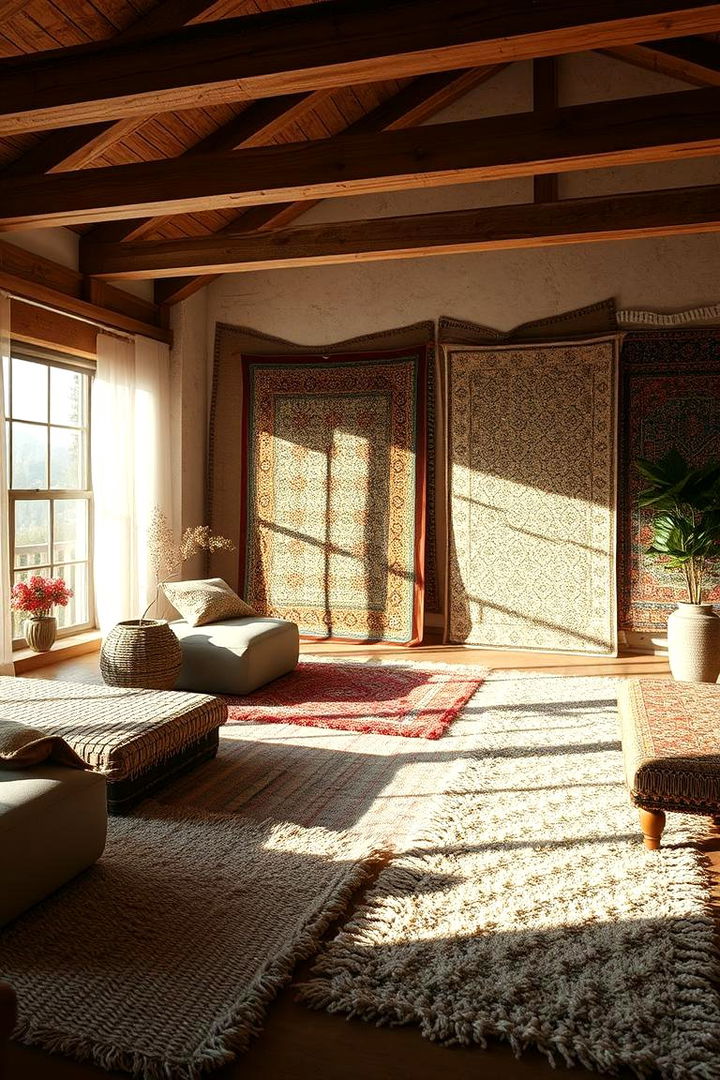 Textured Rug Layers - 22 Barndominium Interior Ideas