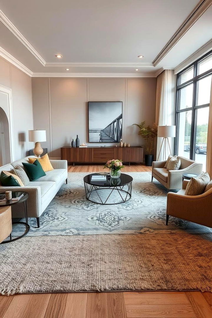 Textured Rugs and Carpets - 22 Pottery Barn Living Room Ideas