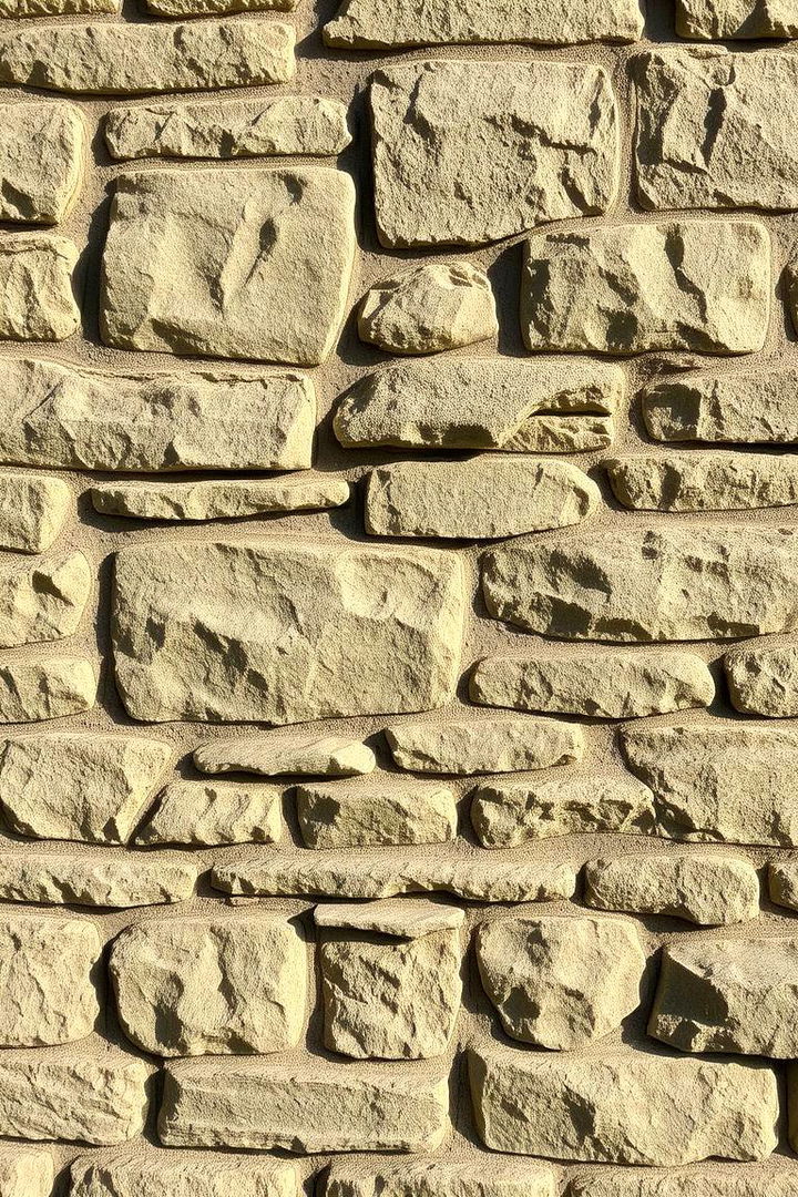 Textured Stone Accents Complementing Olive - Olive Green House Exterior Design Inspirations