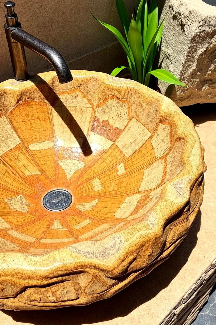 Textured Stone Basin Appeal - 22 Kitchen Sink Ideas