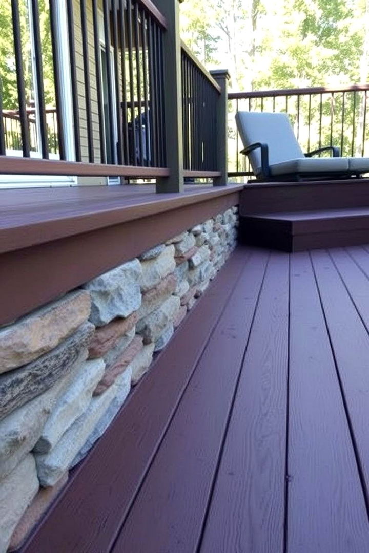 Textured Stone Look Deck Skirting - 22 Deck Skirting Ideas