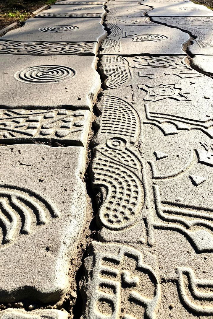 Textured Surface Ideas - 22 Concrete Walkway Ideas