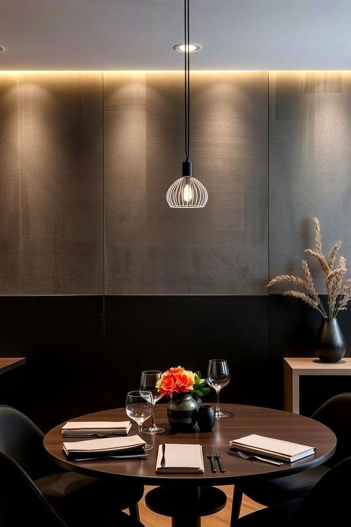 Textured Tactile Delight - 22 Black Accent Wall Dining Room Ideas