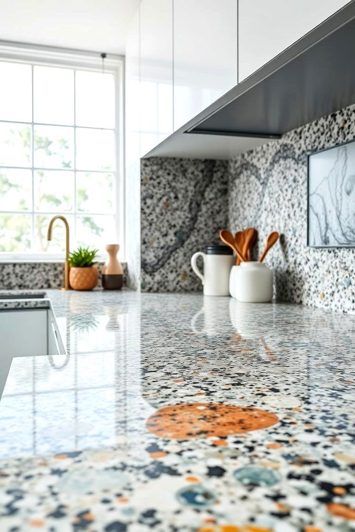 Textured Terrazzo Surfaces - 22 Terrazzo Kitchen Floor Ideas