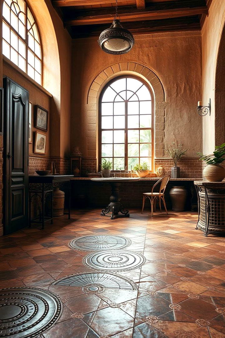 Textured Tile Warmth - 22 Bedroom Flooring Ideas