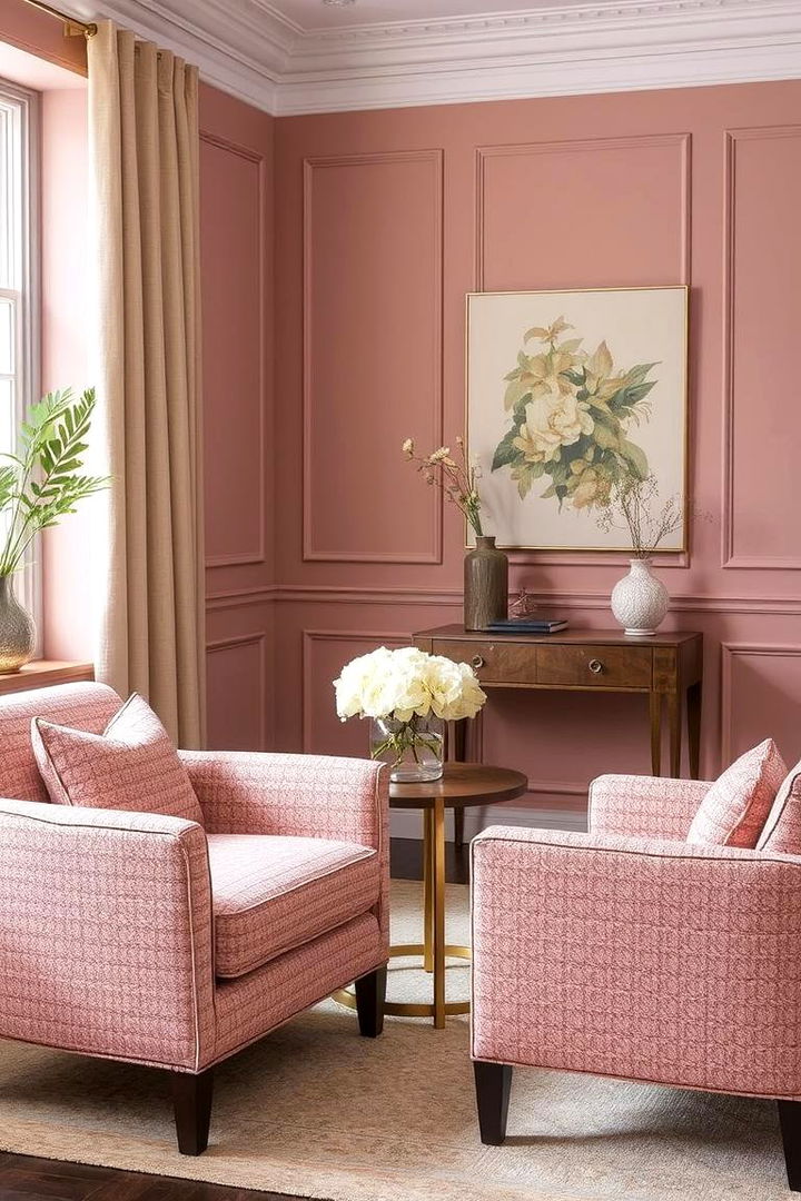 Textured Upholstery for Comfort - 22 Dusty Rose Bedroom Ideas