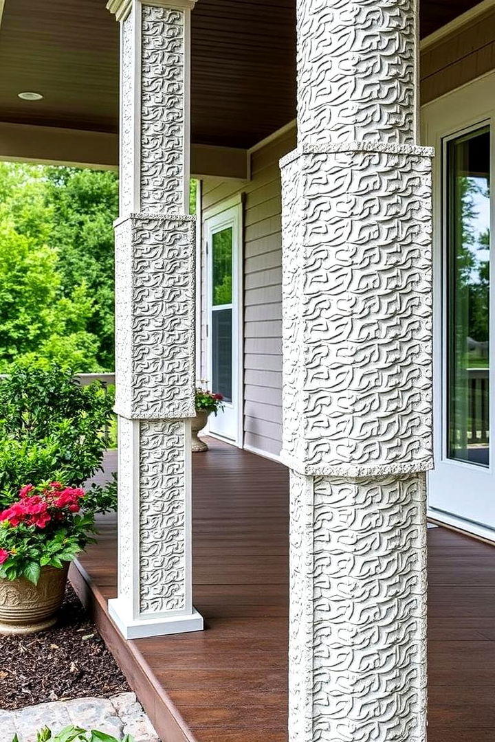 Textured Vinyl Accentuation - 22 Vinyl Porch Ceiling Ideas