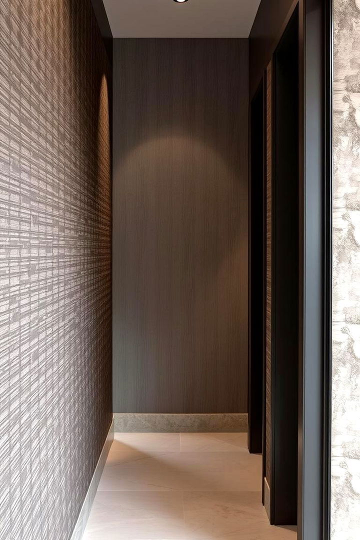 Textured Wall Accents for Depth - 22 Narrow Hallway Ideas