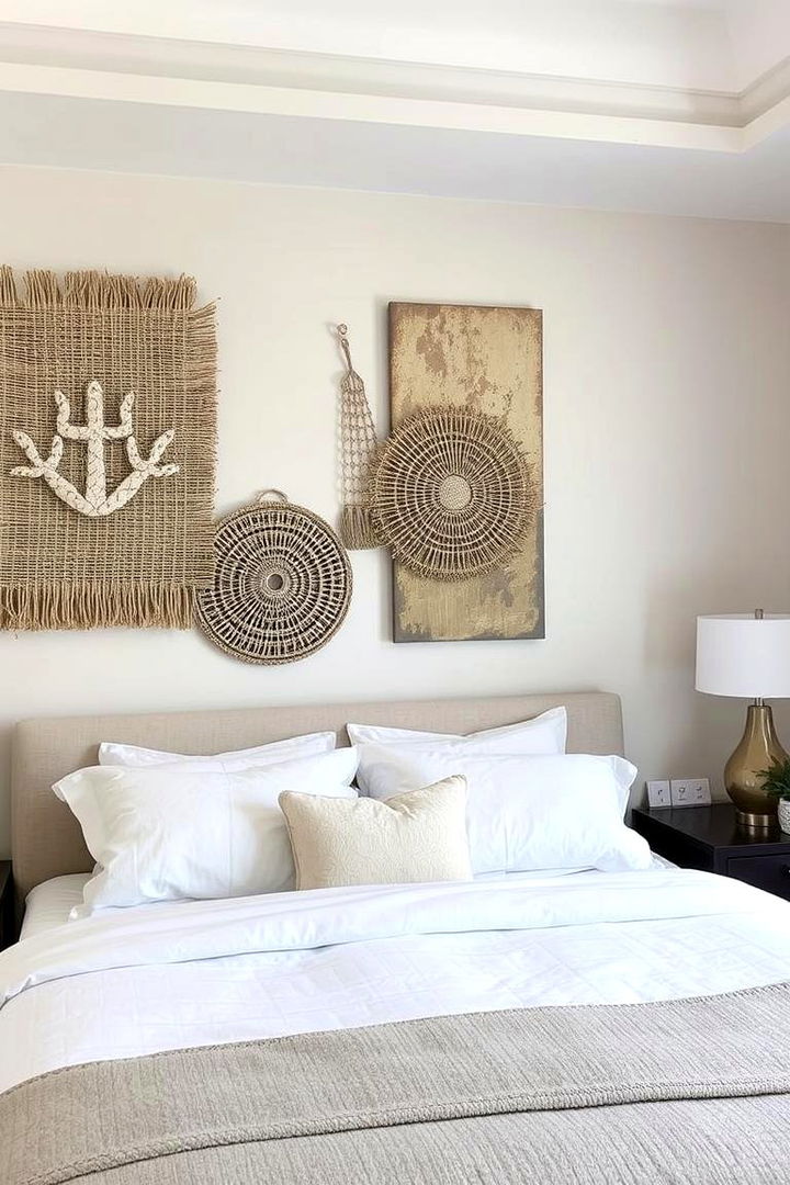 Textured Wall Art for Depth and Interest - 22 Relaxing Bedroom Ideas