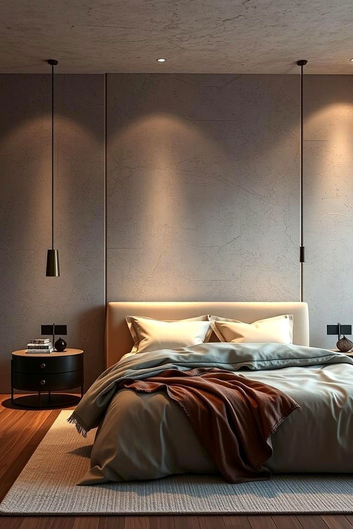 Textured Wall Elegance - 22 Mediterranean Bedroom Ideas