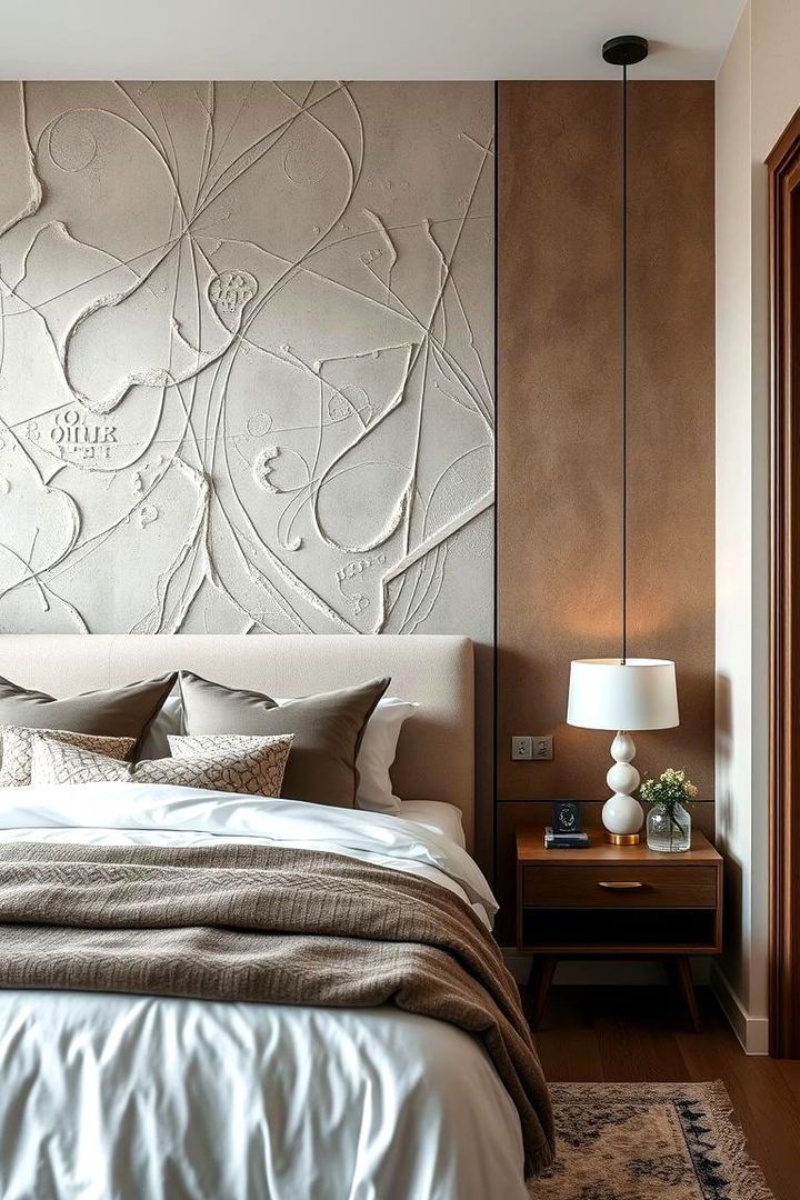 Textured Wall Finishes - 22 luxury modern bedroom ideas