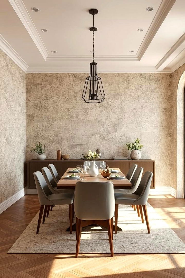 Textured Wall Finishes - 22 Moody Dining Room Ideas