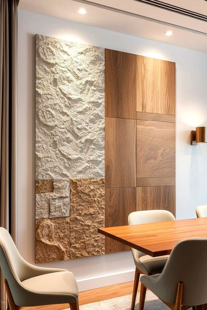Textured Wall Panels - 22 Dining Room Wall Decor Ideas