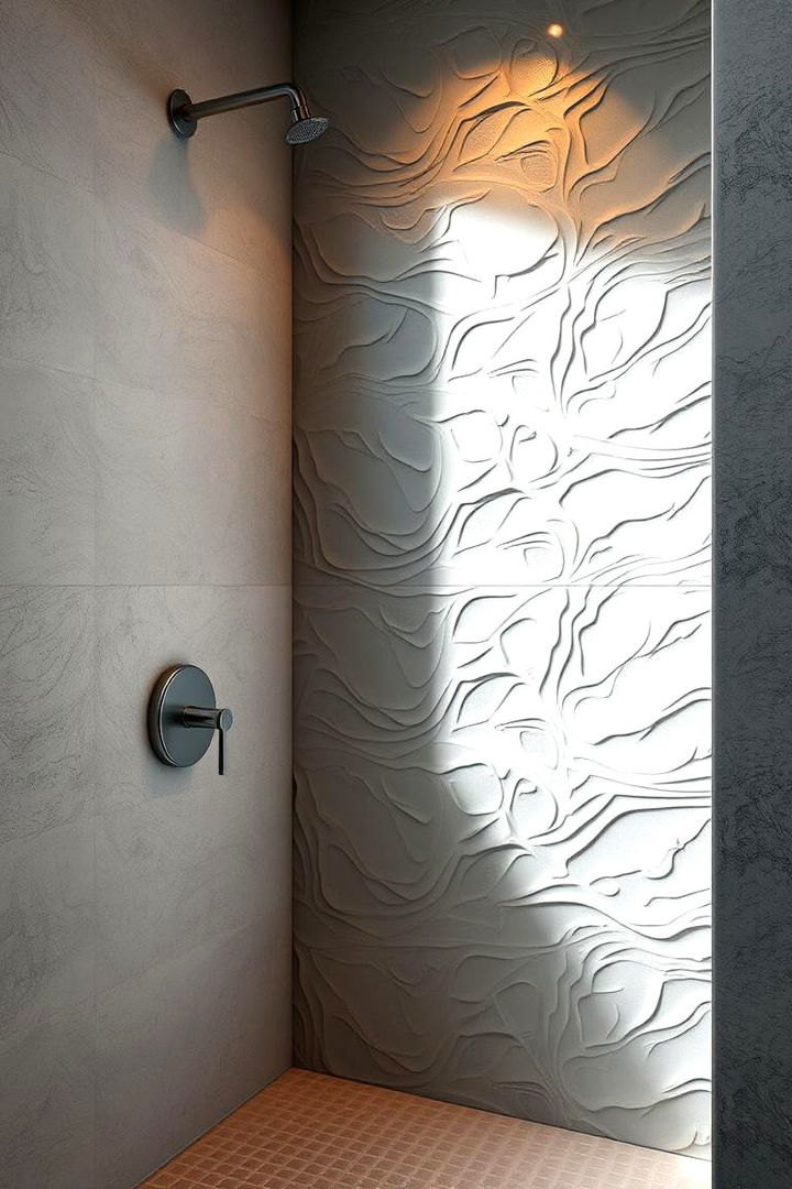 Textured Wall Panels - 22 Half-wall Shower Ideas