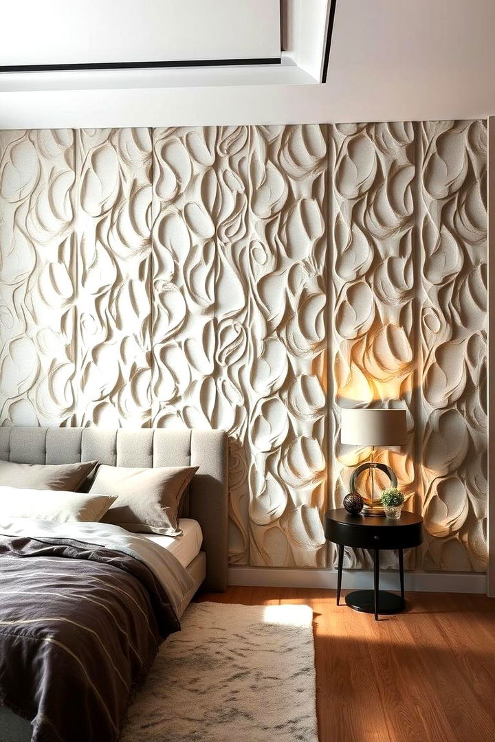 Textured Wall Panels - 22 No Headboard Ideas
