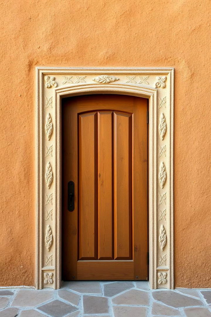 Textured Wall Surround - 22 Mediterranean Front Door Ideas
