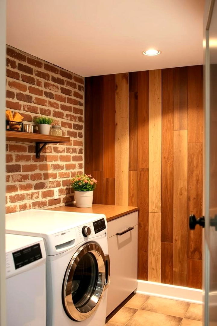 Textured Wall Treatments - 22 Farmhouse Laundry Room Ideas