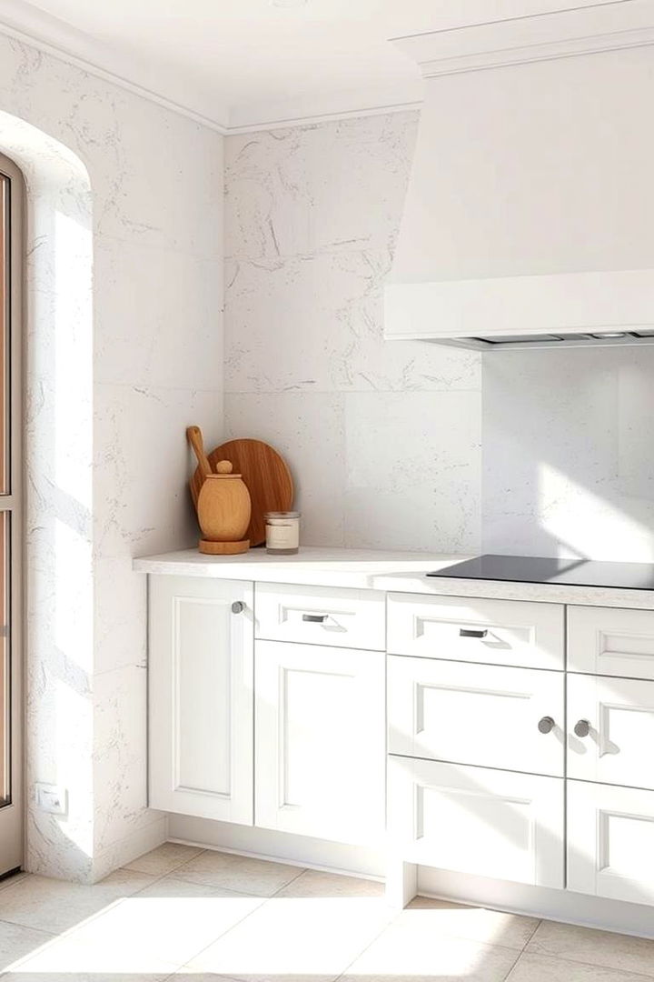 Textured Wall Treatments - 22 Rustic White Kitchen Ideas