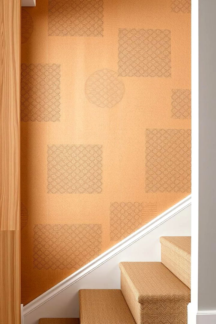 Textured Wallpaper Wonders - 22 Staircase Wall Ideas