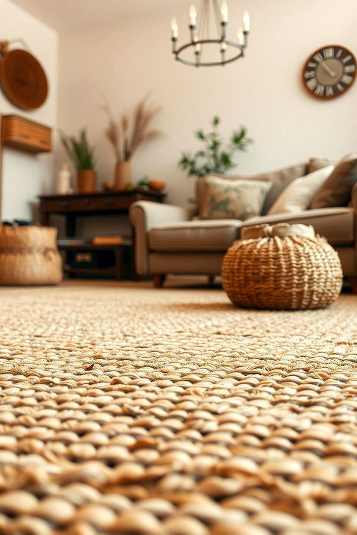 Textured Weaves for Comfort - 22 Living Room Rug Ideas