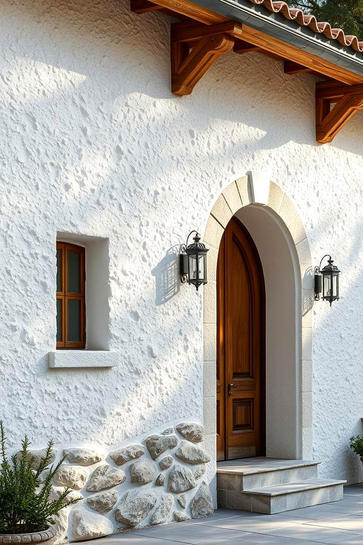 Textured White Surfaces - 22 White Home Exterior Ideas
