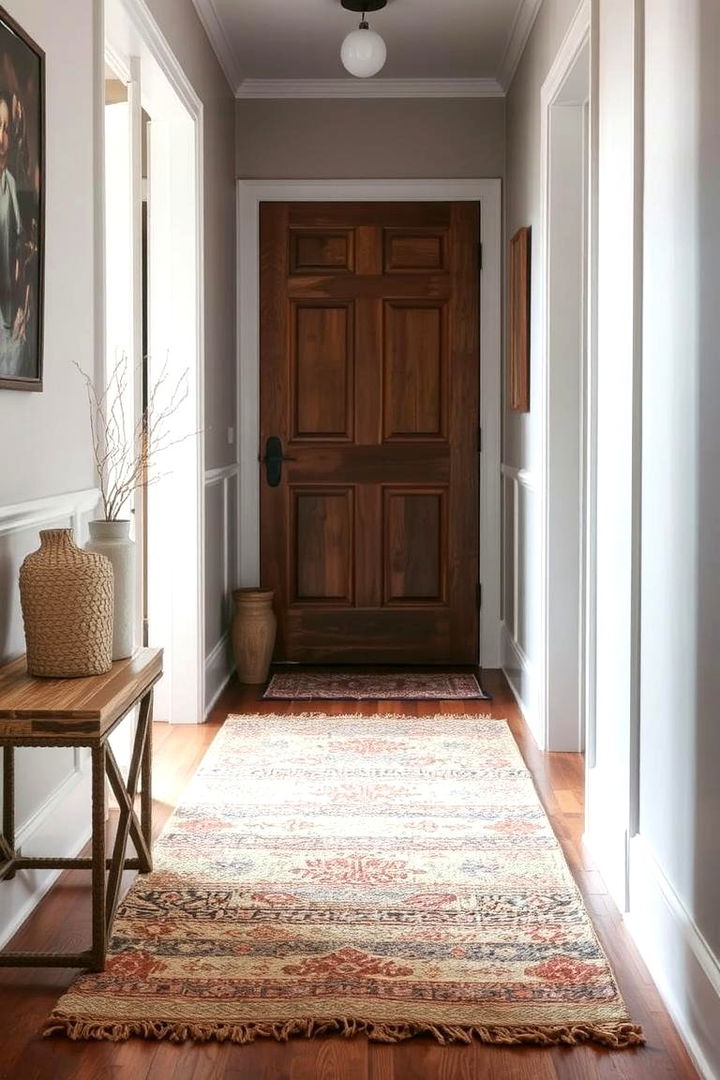 Textured and Layered Rugs - 22 Entryway Rug Ideas