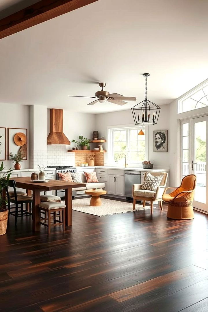 The Cozy Family Environment - 22 Kitchen With Dark Wood Floors