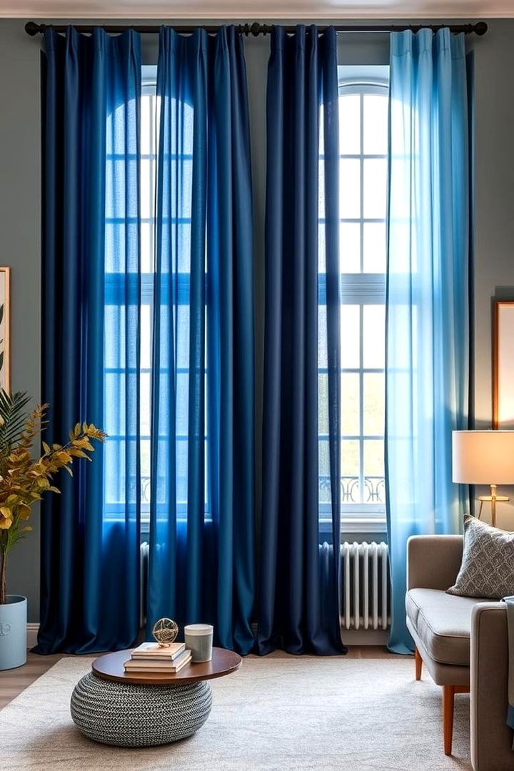 The Spectrum of Blue From Powder to Navy - 22 What Color Curtains Go With Gray Walls