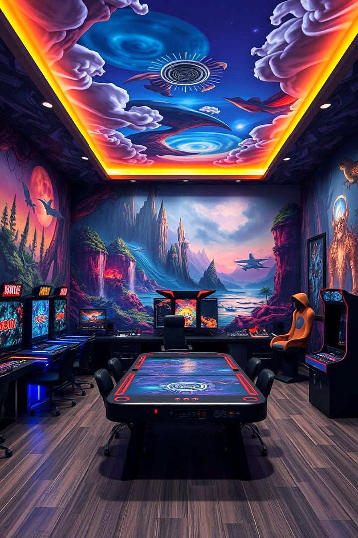 Thematic Murals for Immersion - 22 Game Room Paint Ideas