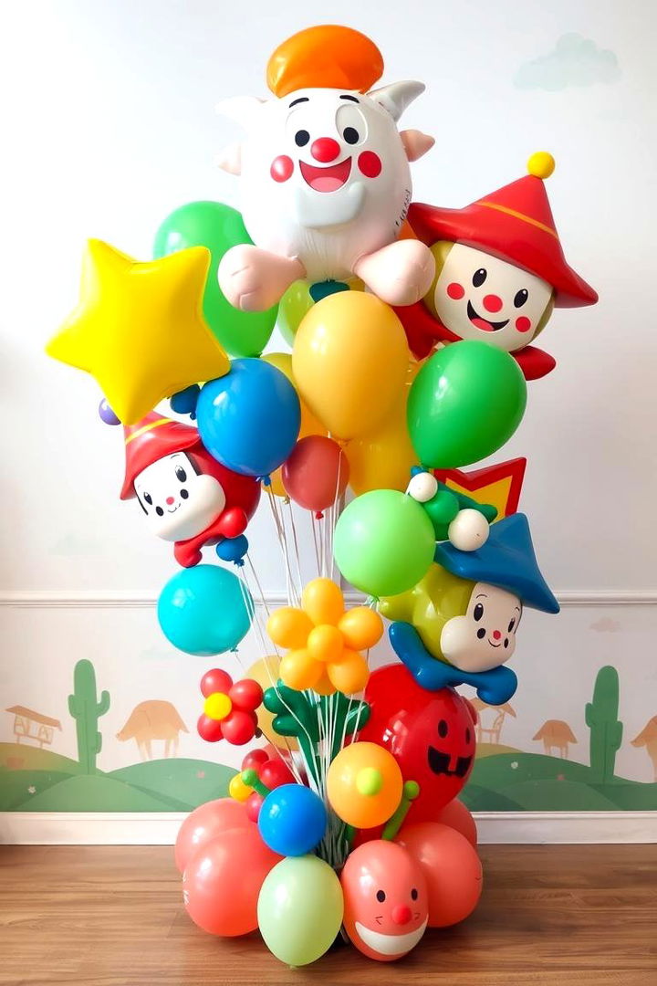 Themed Character Balloon Centerpiece - 22 Balloon Centerpiece Ideas