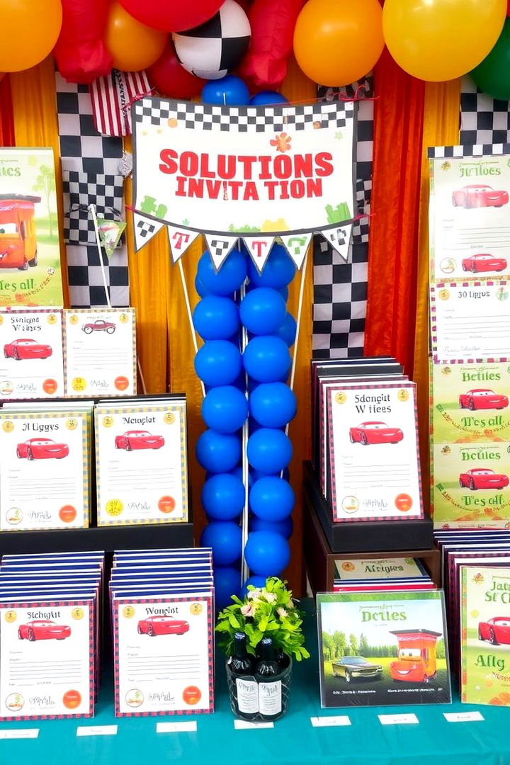 Themed Invitations and Decorations - 22 Hot Wheels Birthday Party Ideas