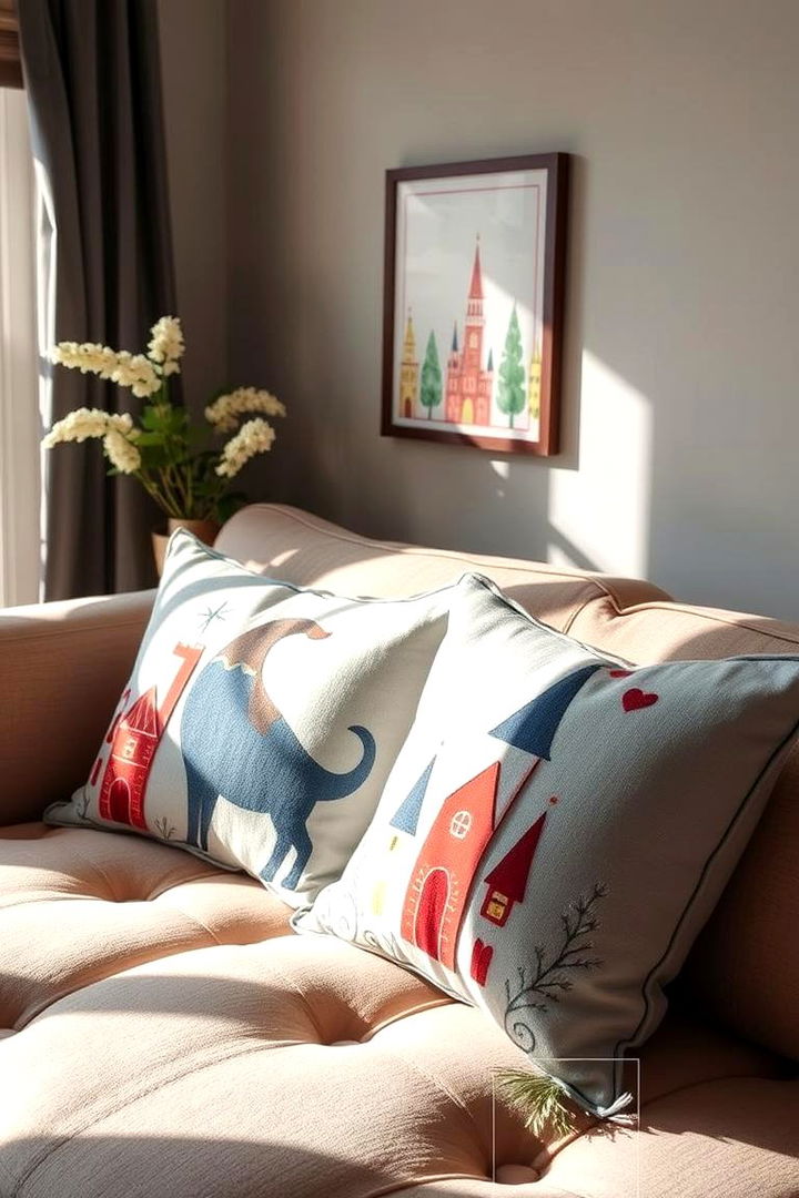 Themed Throw Pillows for Cozy Corners - 22 Harry Potter Decor Ideas