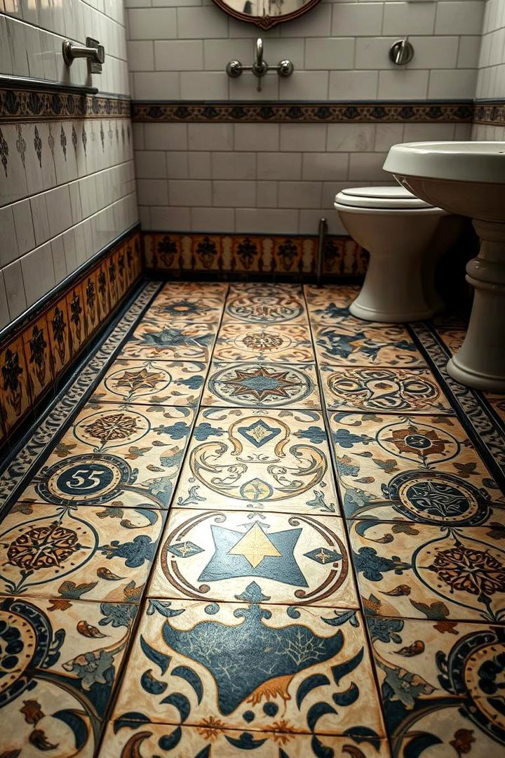 Themed Tile Patterns and Floor Designs - 22 Harry Potter Bathroom Ideas