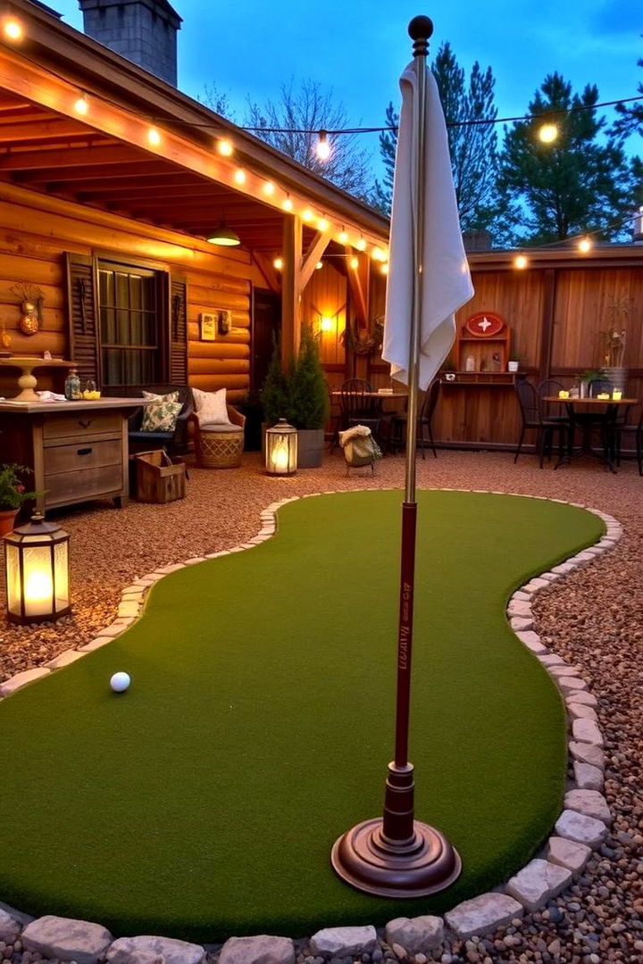 Themed Vintage Putting Green - 22 Backyard Putting Green Ideas