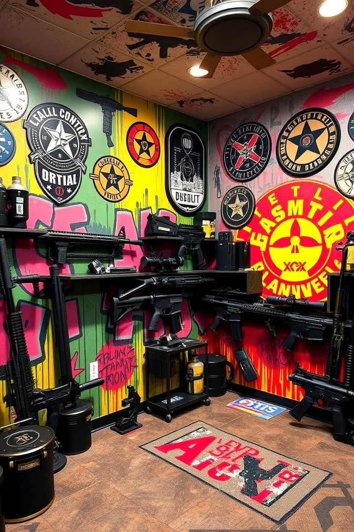 Themed Wall Murals and Decor - 22 Man Cave Gun Room Ideas