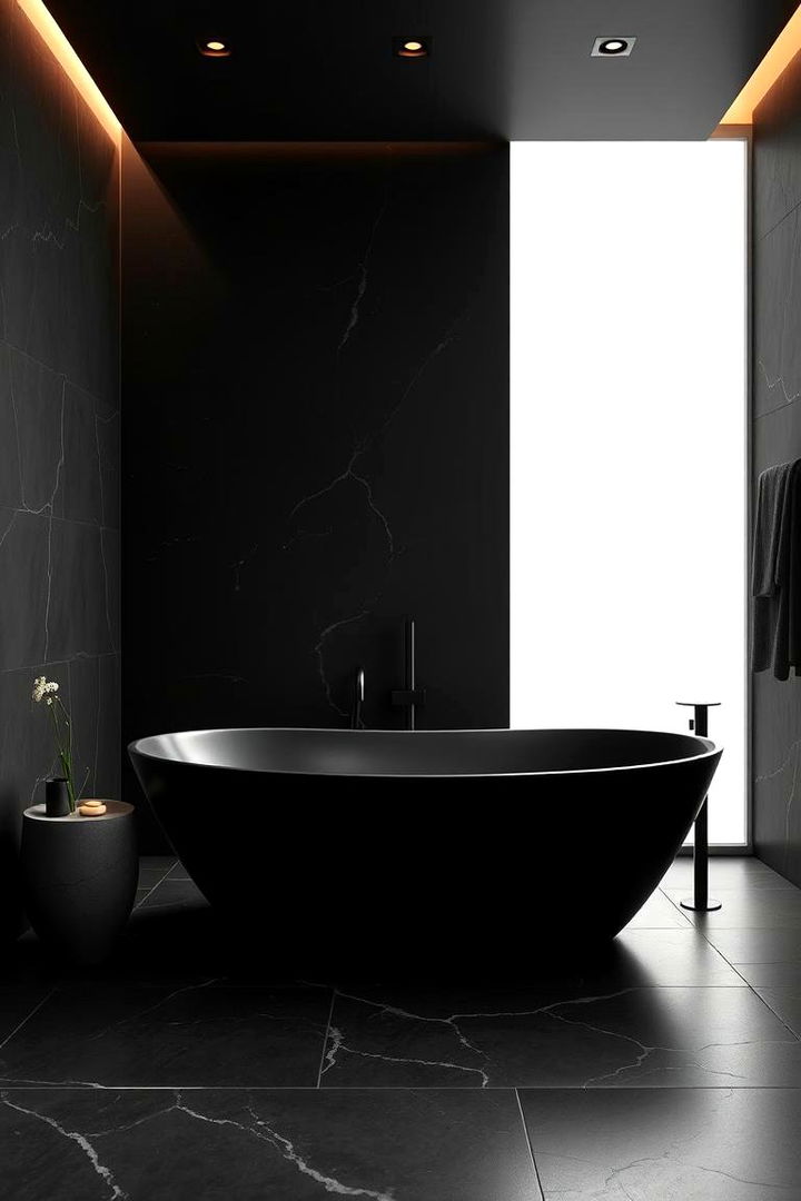 This Luxurious Zen Retreat - 22 Black Bathroom Ideas