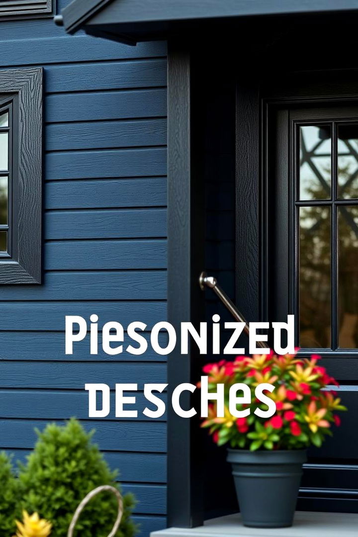 Thoughtful Customization - 22 Dark Blue House With Black Trim