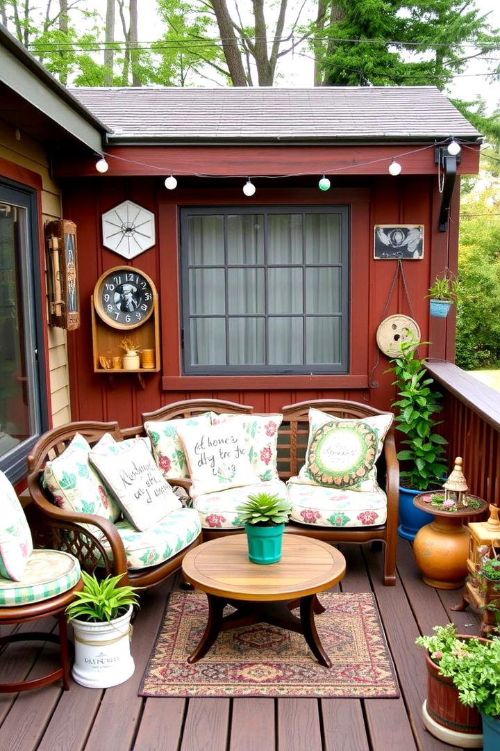 Thrift Shop Treasure Decor - 22 Backyard Deck Ideas on a Budget