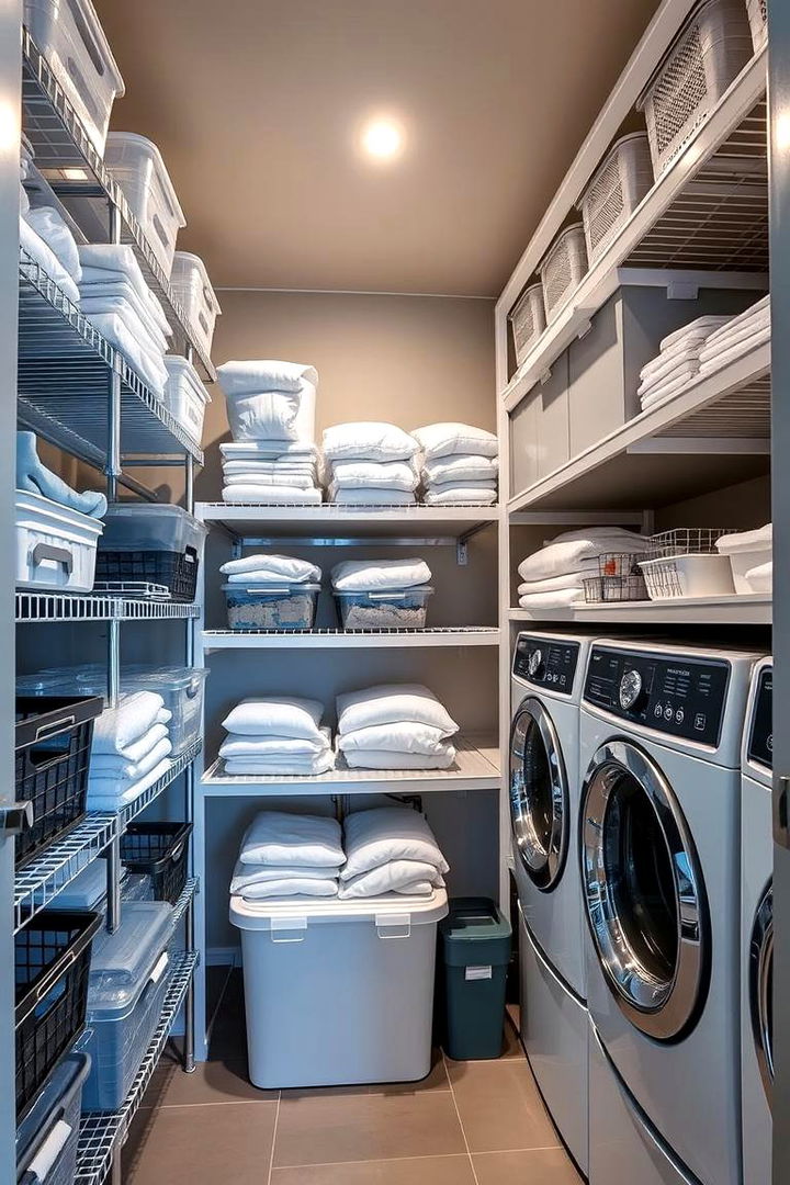 Tiered Laundry Sorting Stations - 22 Laundry Room Storage Ideas
