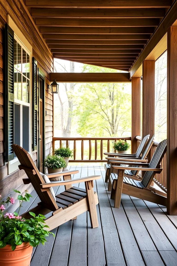 Timeless Adirondack Chairs - 22 Rustic Porch Ideas