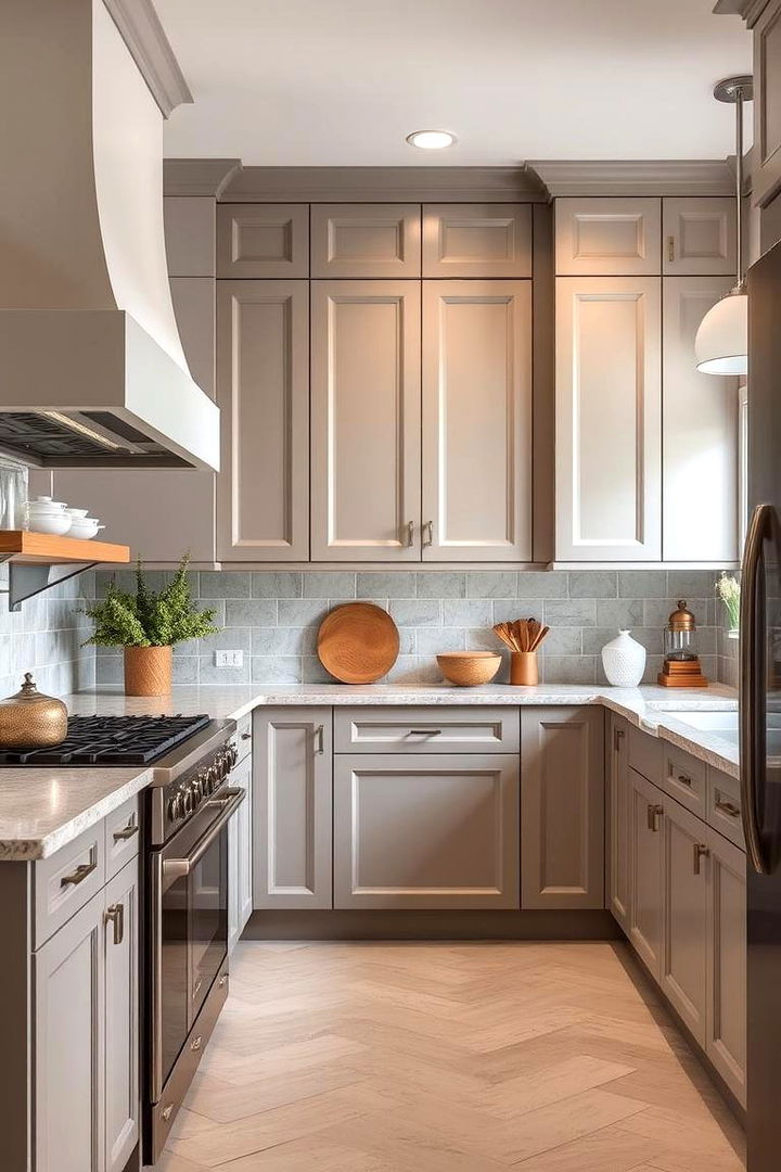 Timeless Appeal of Taupe Cabinetry - 22 Taupe Kitchen Cabinet Ideas