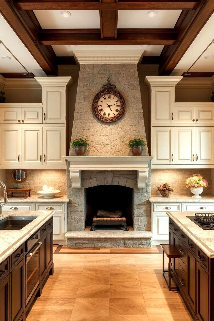 Timeless Architectural Touches - 22 Kitchens With Fireplaces