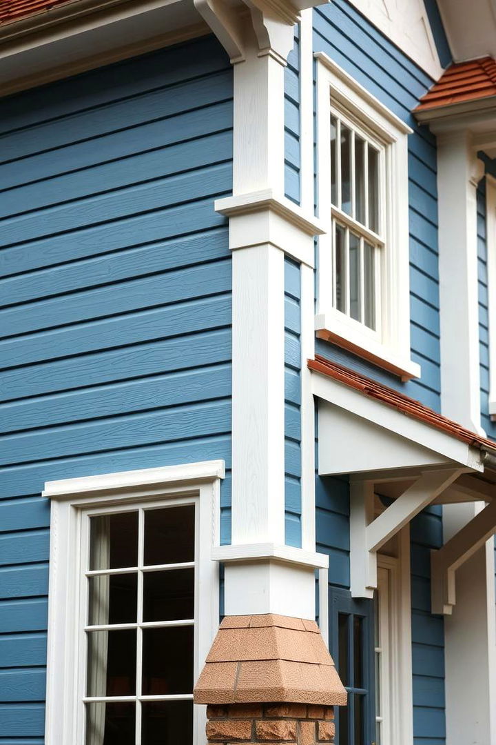 Timeless Beauty - 22 blue exterior home with a brown roof ideas